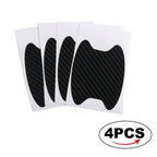 Aurenza Shop 4-pack carbon fiber door handle protectors for cars, anti-scratch film with a sleek, textured carbon fiber finish.