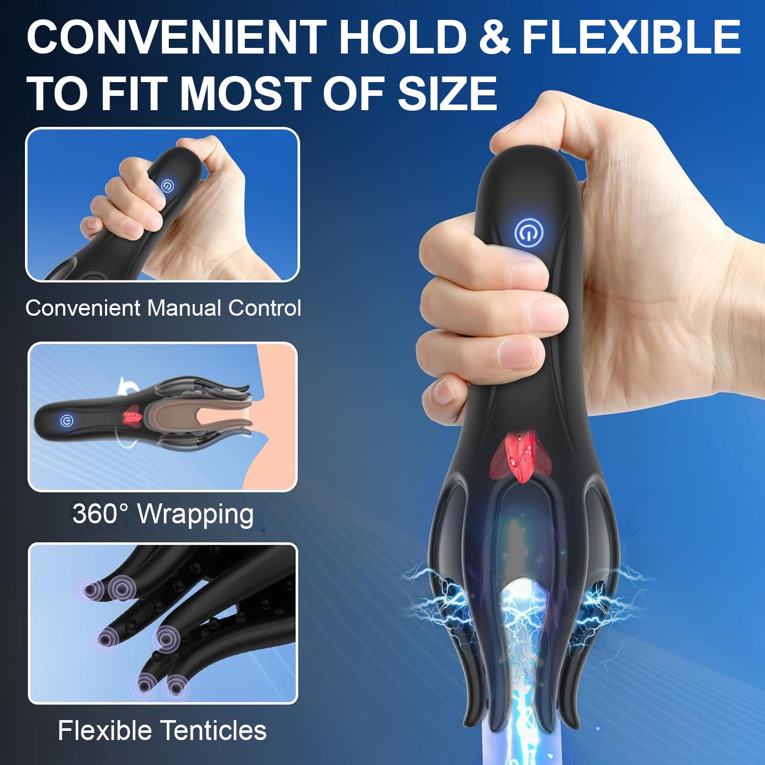 Viraxon™ NeuroWave Therapy Trainer for Men, a device for enhanced erectile performance, shown in a close-up on a neutral background.