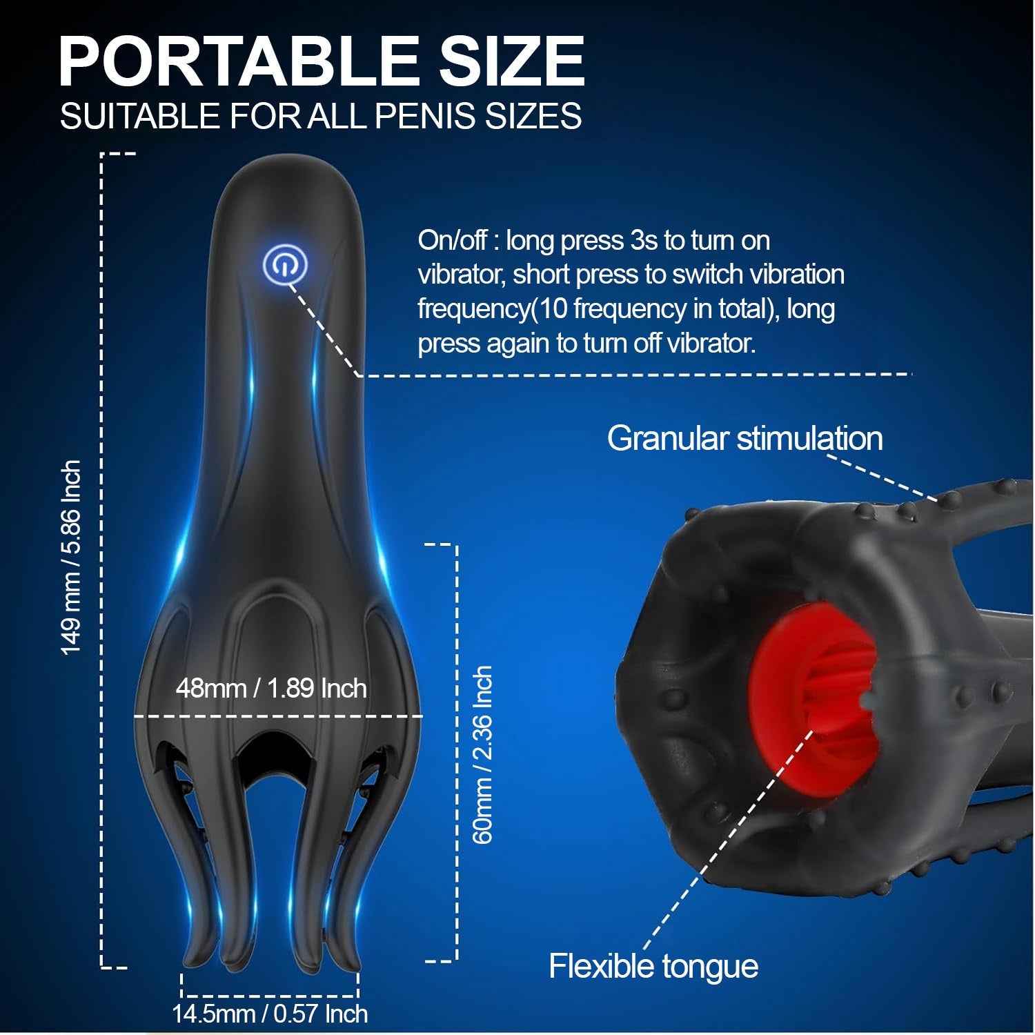 Viraxon NeuroWave Therapy Trainer for men, device designed to enhance size, hardness, and stamina during intimate moments.