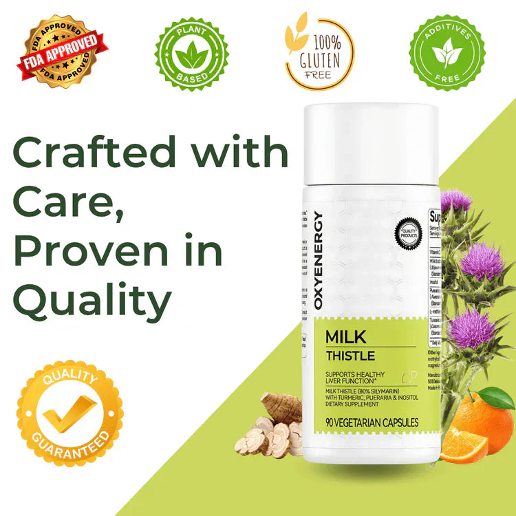 Bottle of Aurenza Shop Advanced Liver Support with ACGVA™ Milk Thistle supplement on a white background.