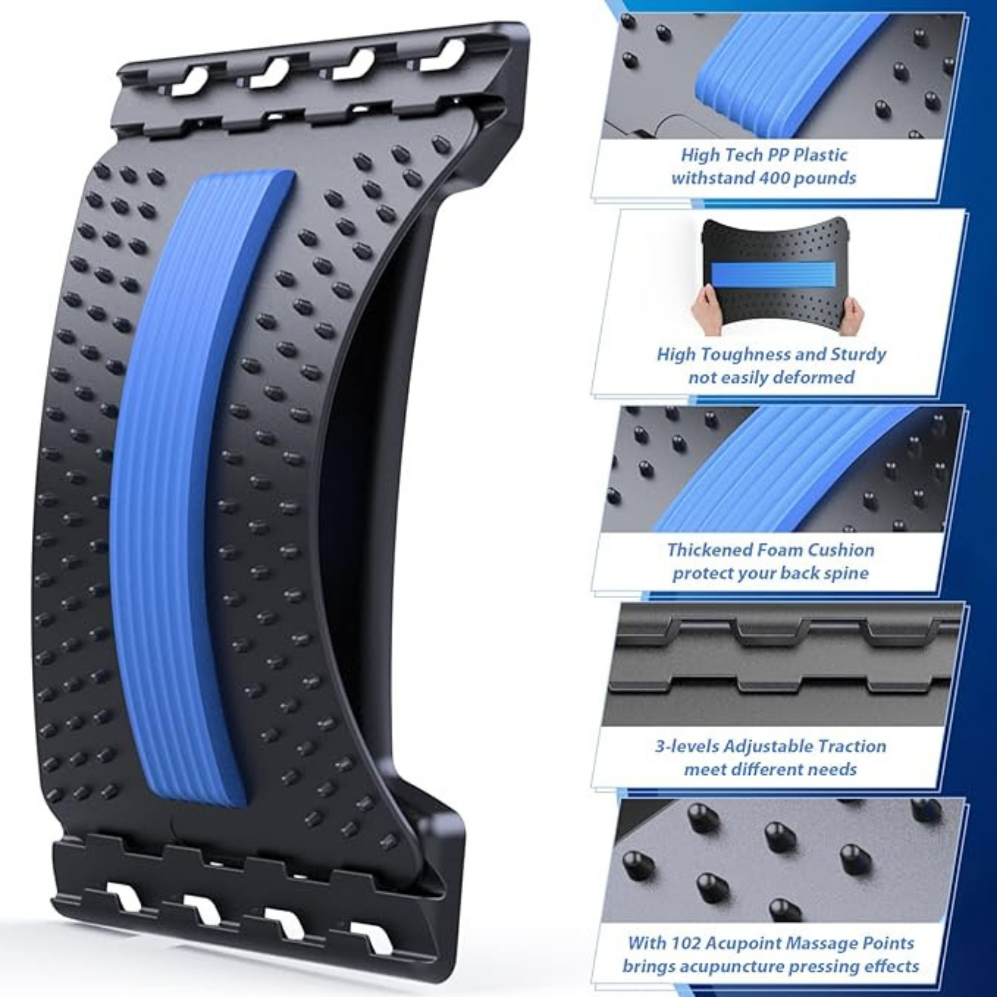 Aurenza Shop back stretcher for spinal relief, featuring cushioned support and adjustable design for back pain relief.