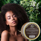 Bottle of Aurenza Shop Batana Hair Oil with a pump dispenser, displayed on a neutral background.