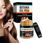 Aurenza Shop Batana Hair Revival Cream jar with label, showing the product in a sleek container for hair care nourishment.
