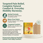 Aurenza Shop Bee Venom Cervical Spine Relief Patches for neck and back, shown applied on the skin for pain relief.