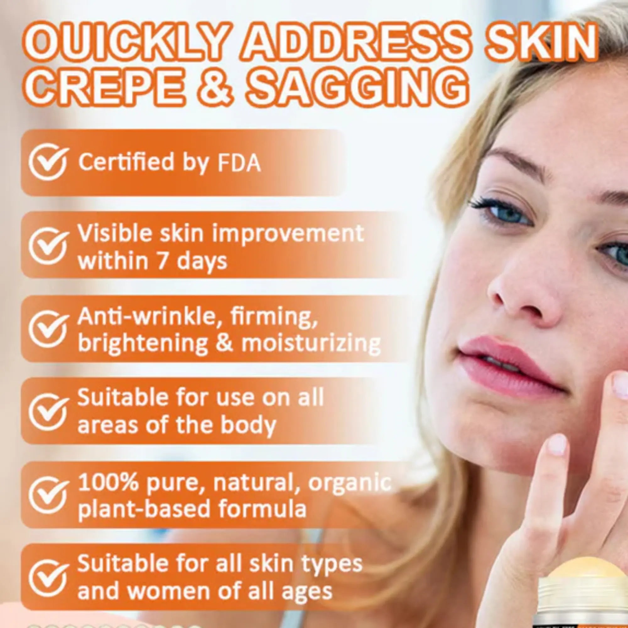Aurenza Bee Venom Firming Stick showing a sleek, white skincare stick with bee venom infusion for skin tightening and rejuvenation.