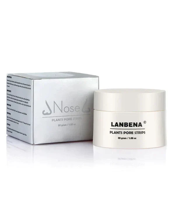 Aurenza Shop blackhead skin mask in a jar, designed to clear pores and remove blackheads, with a sleek black packaging.