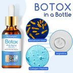 Aurenza Shop Botox Face Serum bottle with sleek packaging, designed to reduce wrinkles and improve skin elasticity.