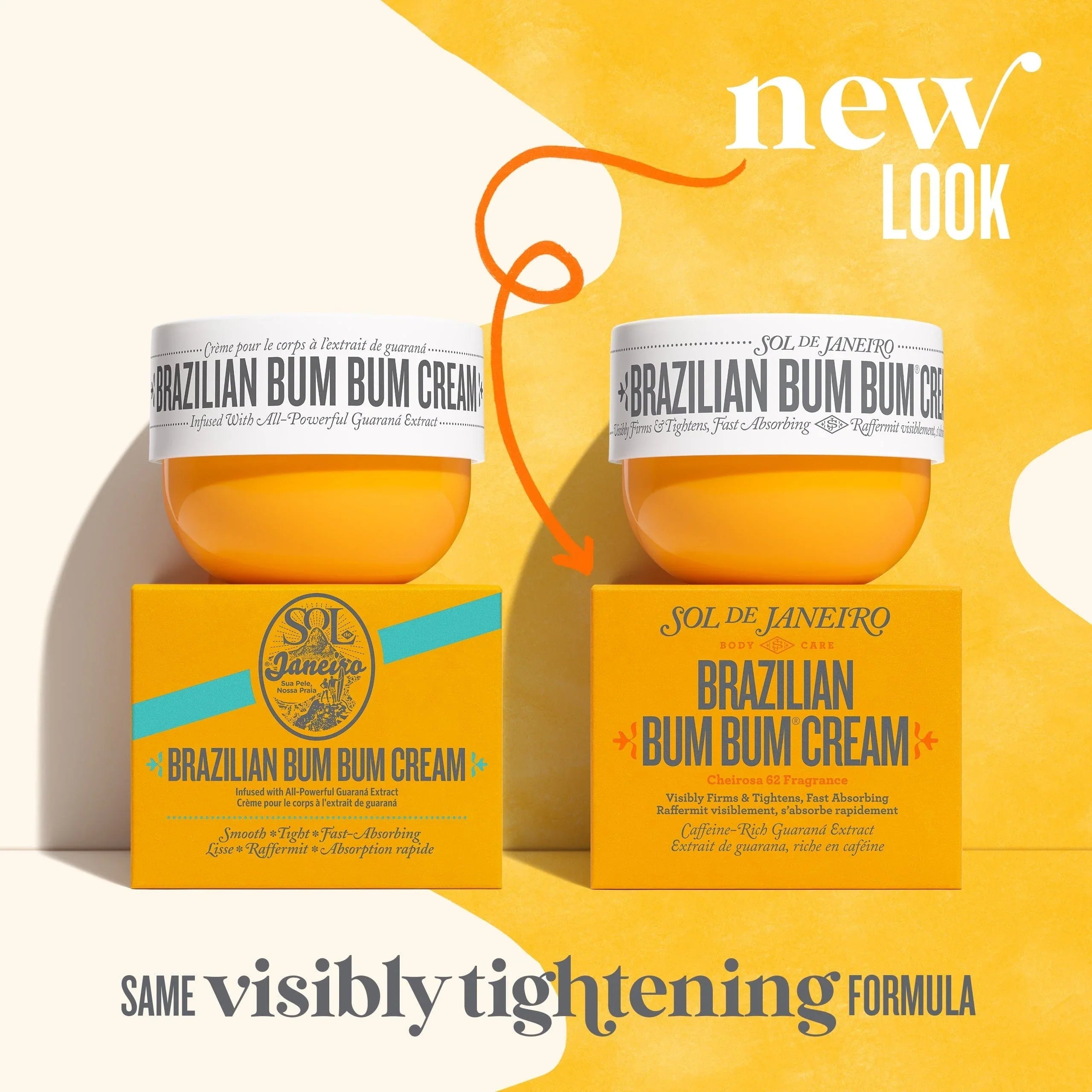 Brazilian Bum Bum Cream by Aurenza Shop, featuring a jar of moisturizing body cream with tropical scent and vibrant packaging.