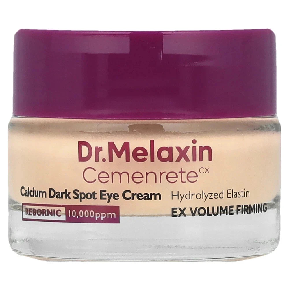 Aurenza Shop Cemenrete Calcium Dark Spot Eye Cream 0.52 oz jar, showcasing the product with a sleek design and label.