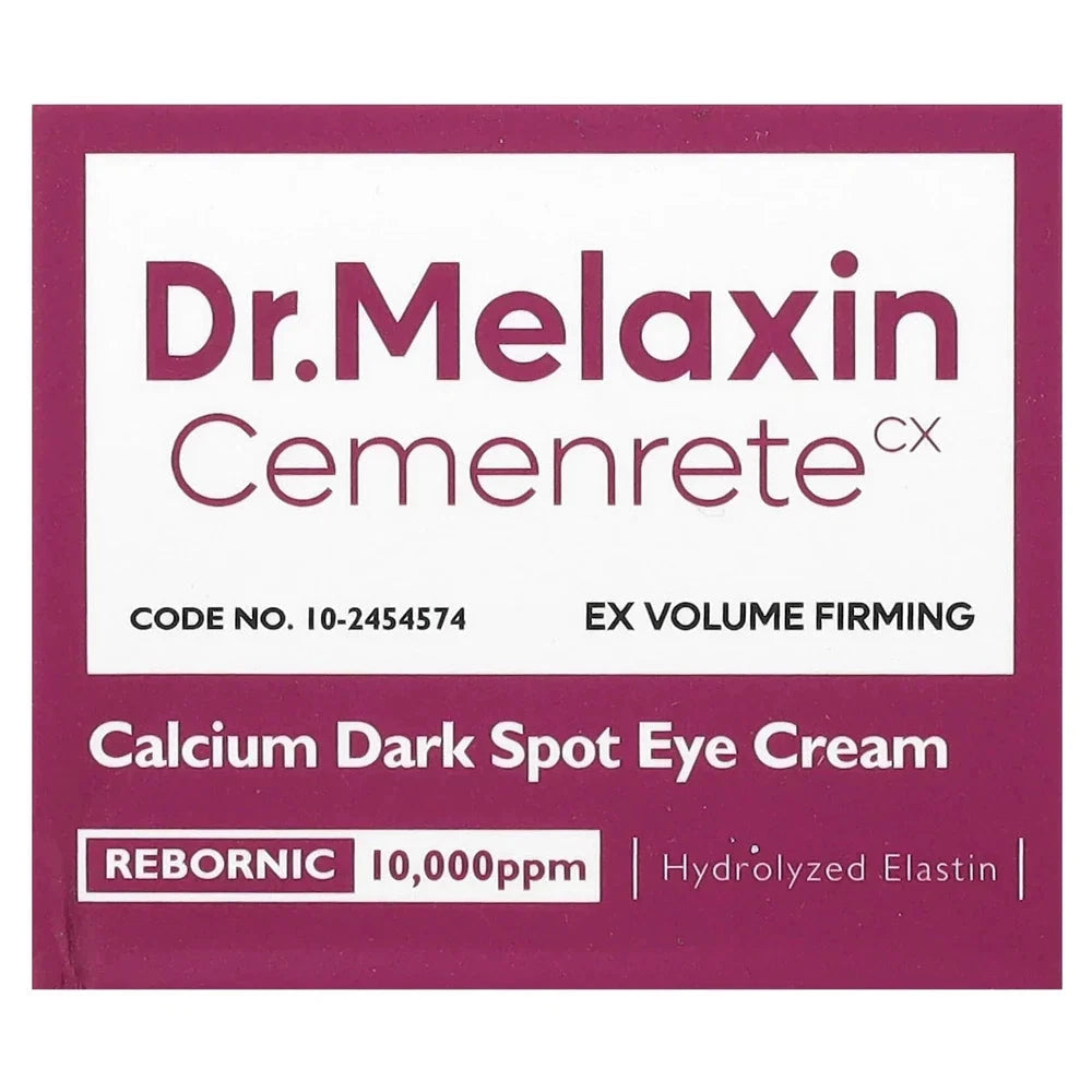 Aurenza Shop Cemenrete Calcium Dark Spot Eye Cream jar, 0.52 oz (15 g), featuring the product label and packaging on a clean background.