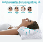 Aurenza Shop Cervical Pillow for neck support, shown in a neutral color with ergonomic design for comfortable sleep.