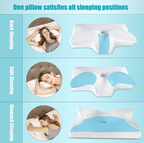 Aurenza Shop Cervical Pillow showing ergonomic design for neck support and comfort.