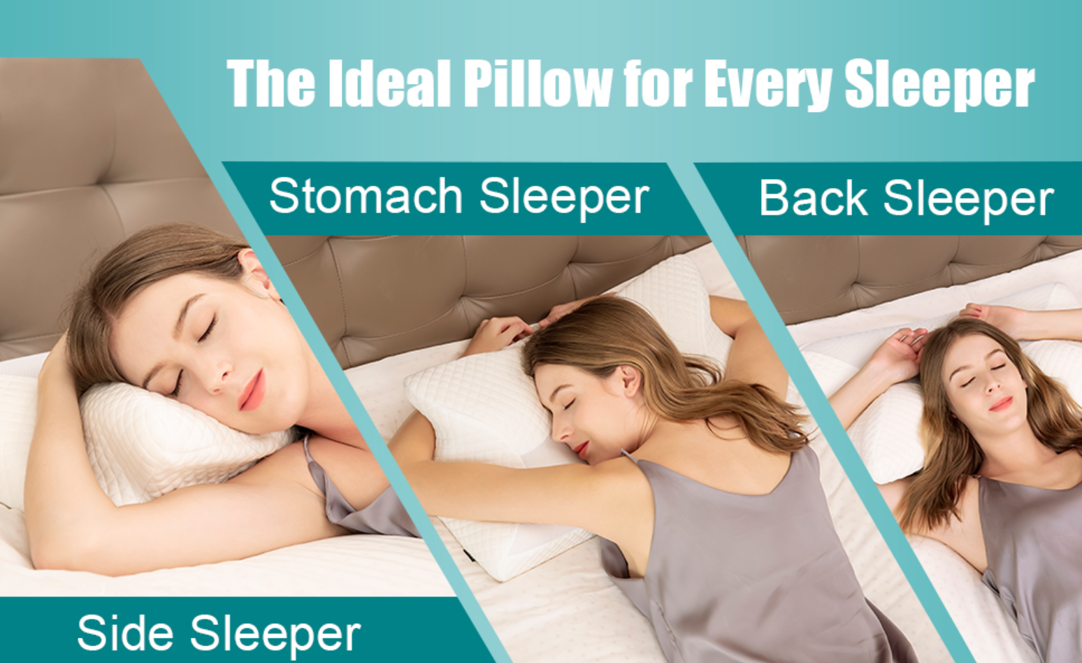 Aurenza Shop cervical pillow designed for neck support, shown in a neutral color with ergonomic shape for comfortable sleep.