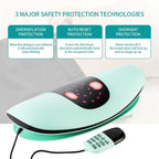 Aurenza ComfortEase lumbar massager with heat, showing a close-up of the device designed for back pain relief and relaxation.