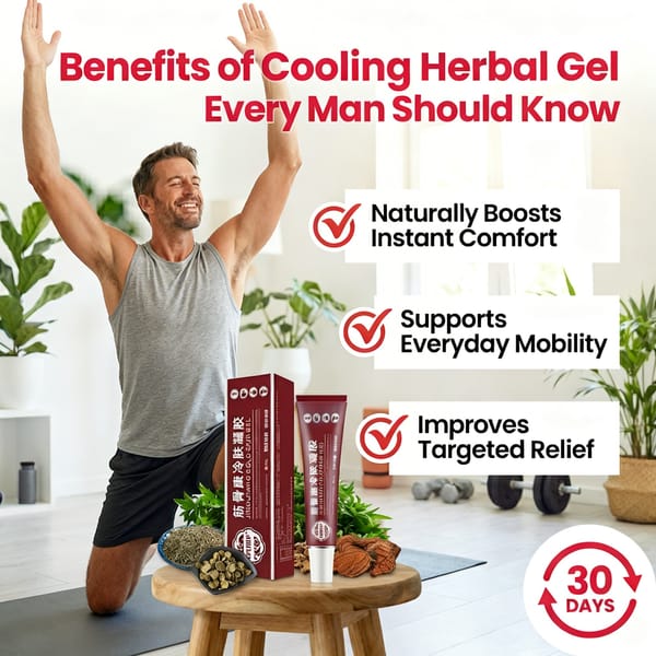 Cooling Relief Gel for shoulder and joint comfort by Aurenza Shop, featuring a tube of gel on a neutral background.