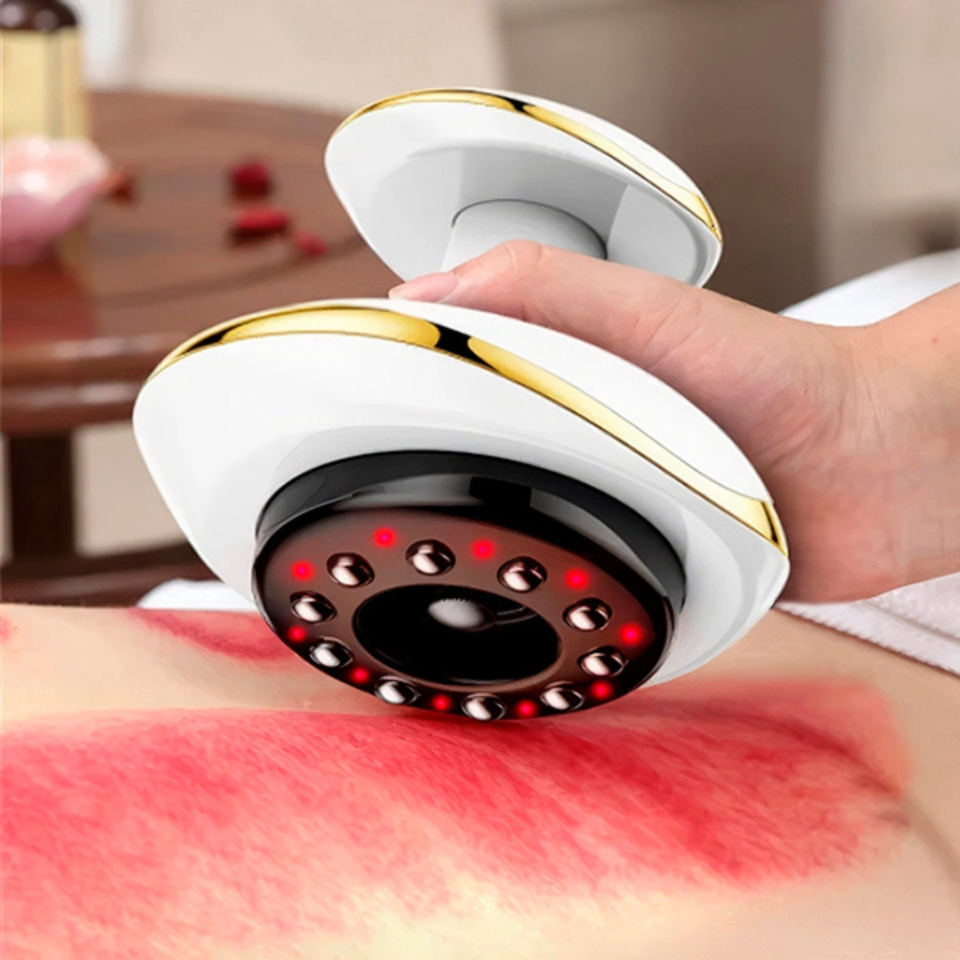 Aurenza Shop cupping therapy massager with multiple silicone cups and a handheld design for muscle relief and relaxation.