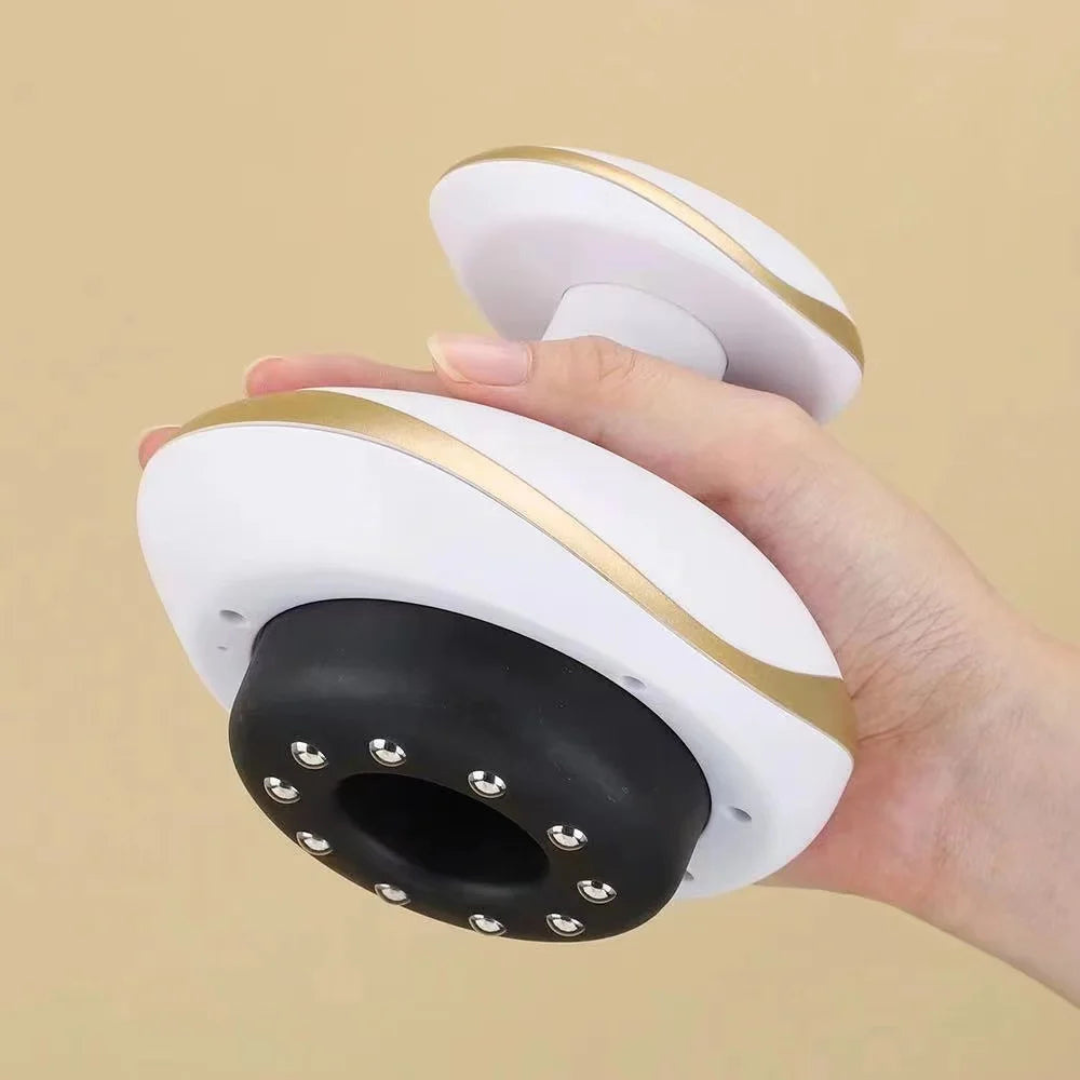 Aurenza Shop cupping therapy massager with multiple cups and pump for muscle relaxation and pain relief in a close-up shot.