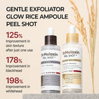 Aurenza Shop Dr. Melaxin Glow Care Set with skincare products arranged on a clean surface, highlighting the packaging and bottles.