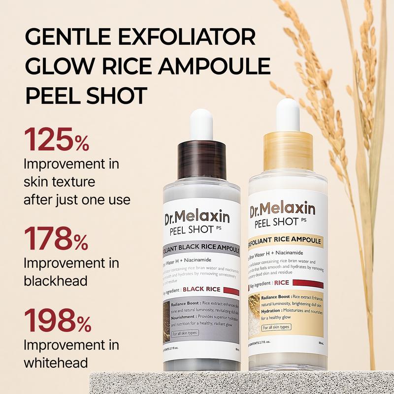 Aurenza Shop Dr. Melaxin Glow Care Set with skincare products arranged on a clean surface, highlighting the packaging and bottles.