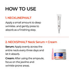 Aurenza Shop Dr. Melaxin Neck Wrinkle Set with skincare products for reducing neck wrinkles and improving skin firmness.