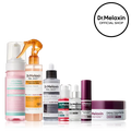 Aurenza Shop Dr. Melaxin Radiant Blowout Set with hair styling tools and products for a sleek, shiny hairstyle.