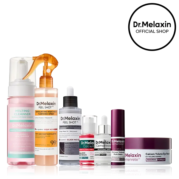 Aurenza Shop Dr. Melaxin Radiant Blowout Set with hair styling tools and products for a sleek, shiny hairstyle.