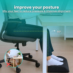 Aurenza Shop foot rest with ergonomic design and cushioned surface for comfortable leg support and improved posture.