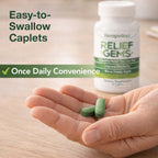 Hempvana Relief Gems by Aurenza Shop, colorful gel capsules with hemp extract for natural pain relief and soothing comfort.