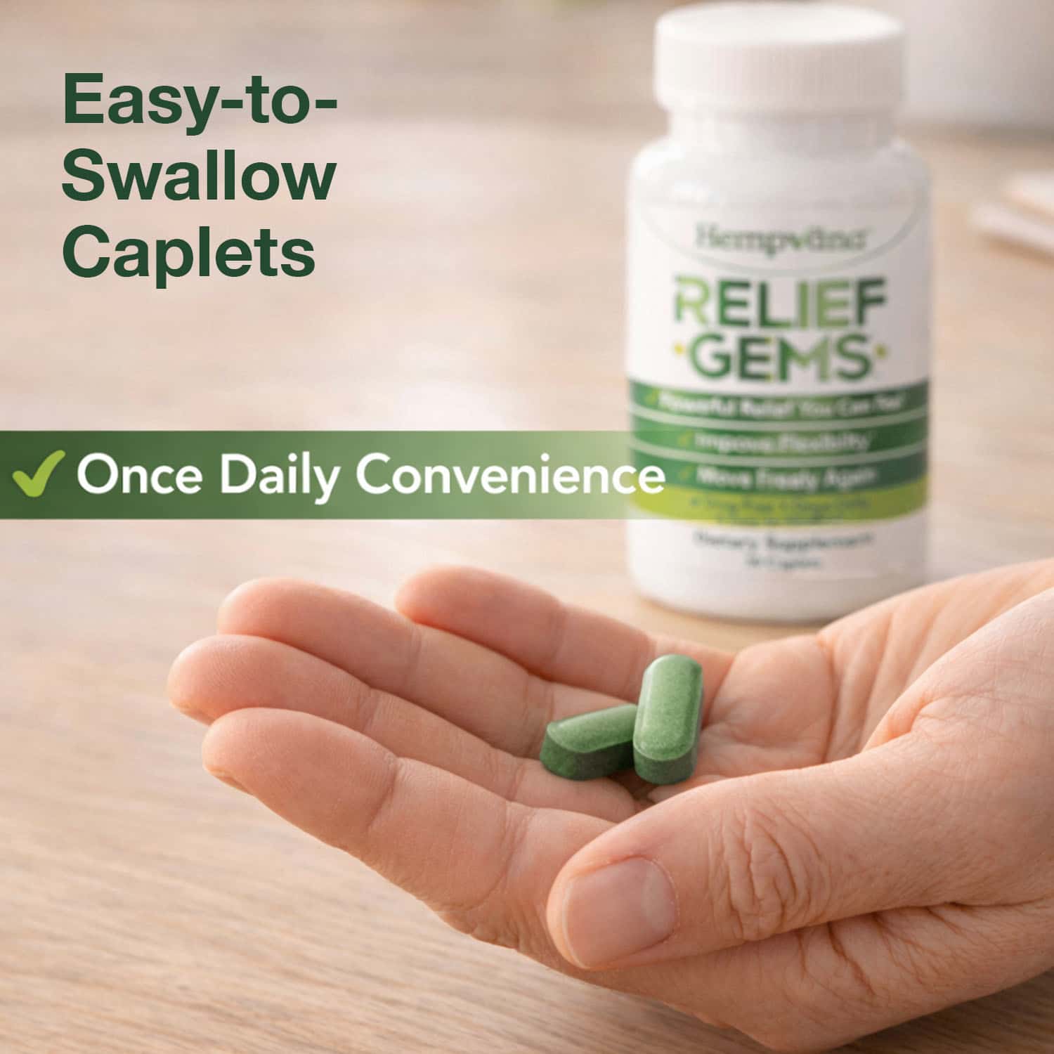 Hempvana Relief Gems by Aurenza Shop, colorful gel capsules with hemp extract for natural pain relief and soothing comfort.