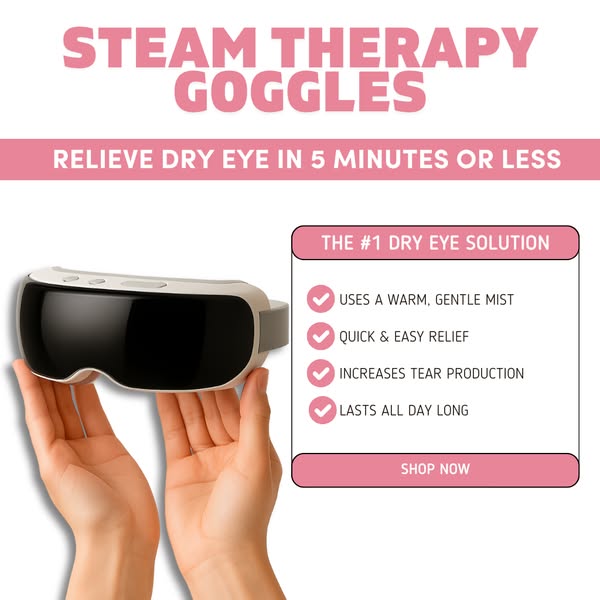 Aurenza Shop Kahuna Steam Therapy Goggles showing clear, comfortable goggles with adjustable straps and steam therapy features.