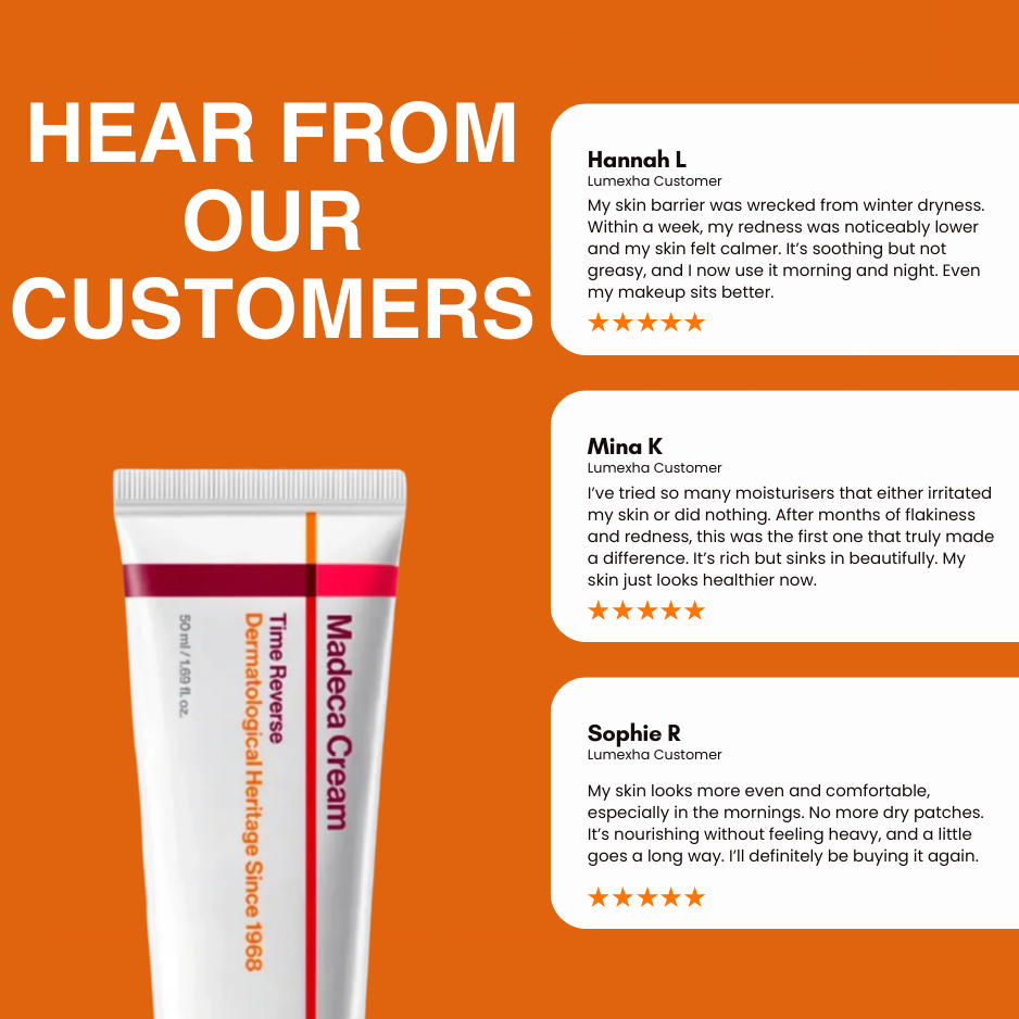 Aurenza Shop Madeca Anti-Aging Cream jar with white lid and labeling, showcasing the skincare product in a clean setting.