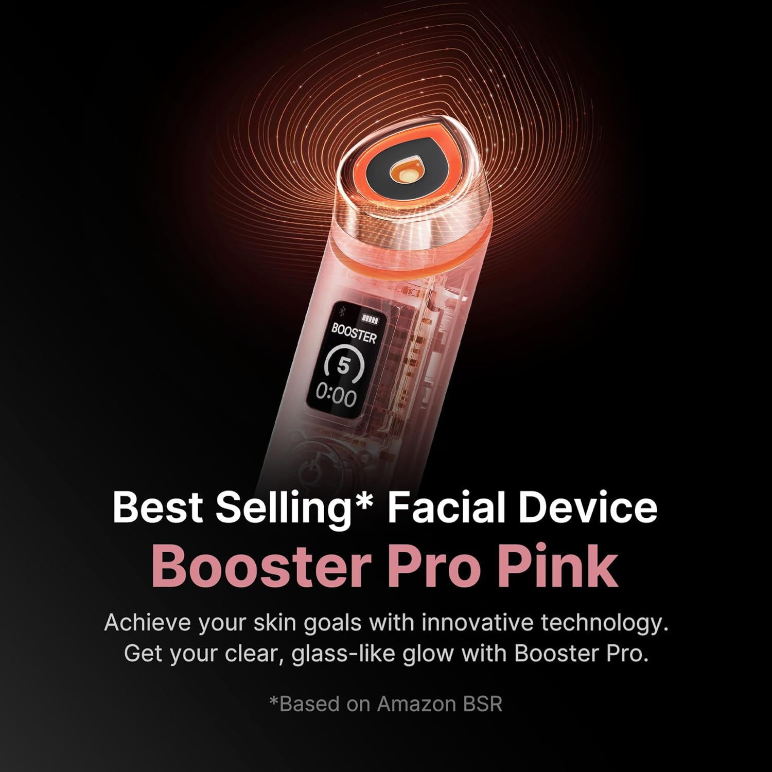 Medicube AGE-R Booster-H K-beauty glow booster device in sleek design, used for facial skin rejuvenation and brightening.