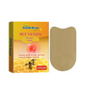 Aurenza Mugwort Warming Comfort Patches for neck, shoulders, and knees, showing patches applied on skin for soothing warmth.