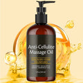 Aurenza Shop Naxurelle Cellulite Massage Oil bottle with label, designed for skin firming and cellulite reduction.