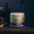 Aurenza Shop Overnight skincare product in a sleek jar with a white lid, showcasing a luxurious cream texture.