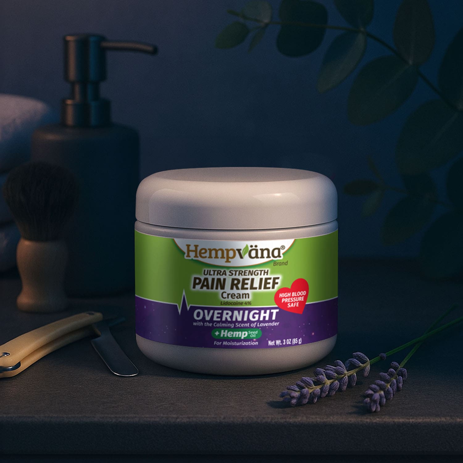 Aurenza Shop Overnight skincare product in a sleek jar with a white lid, showcasing a luxurious cream texture.