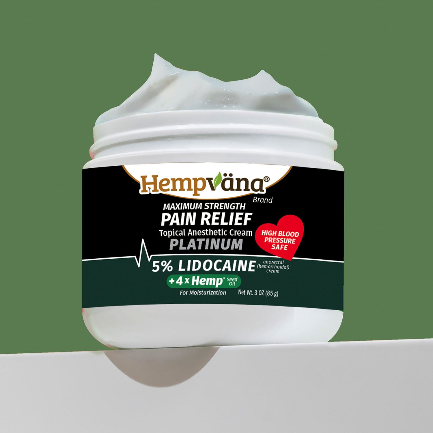 Platinum 5% Lidocaine Anorectal Pain Relief Cream by Aurenza Shop, tube of topical cream for discomfort relief.