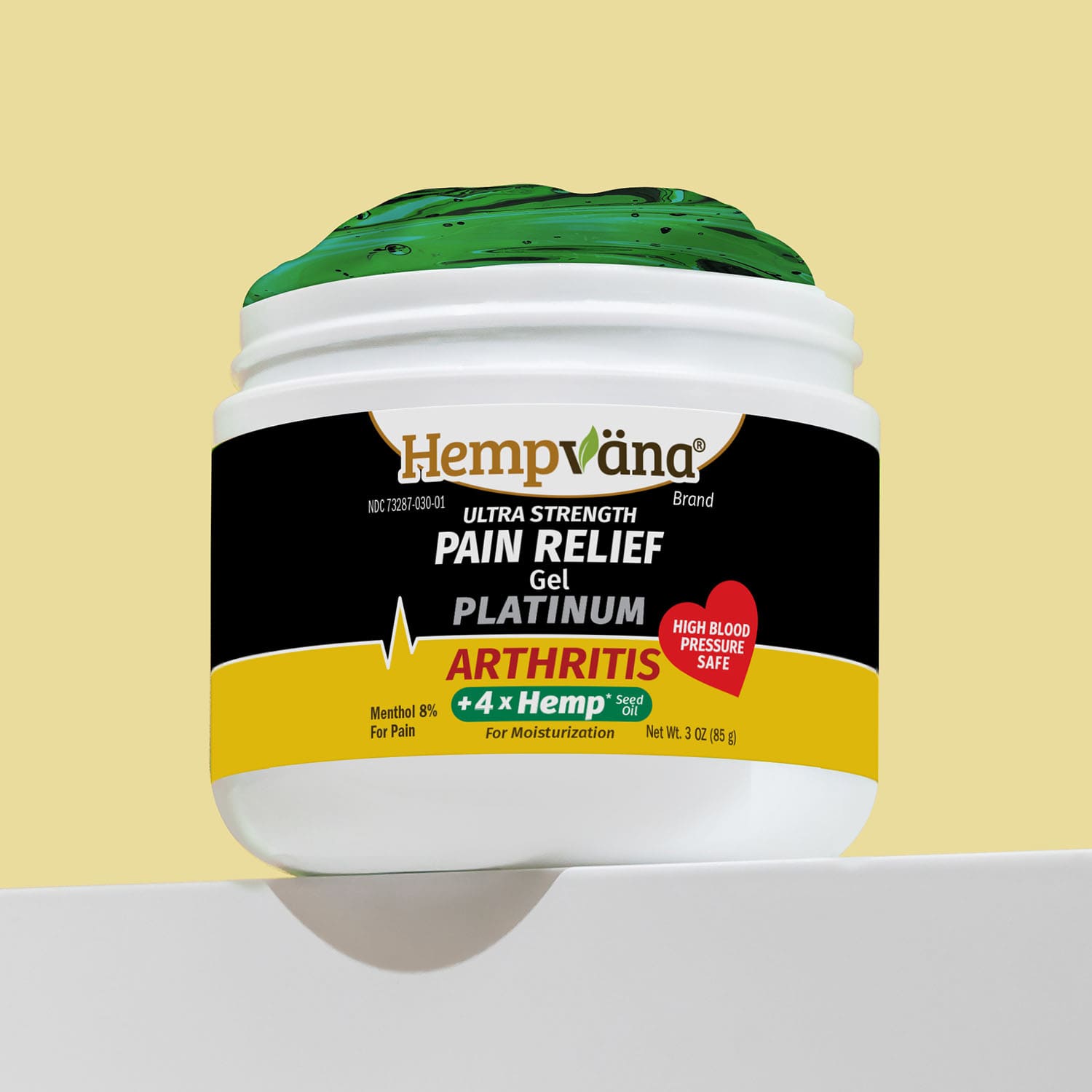 Aurenza Shop Platinum Arthritis Pain Relief Gel tube, showing the gel container with label and product branding.