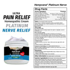 Aureza Shop Platinum Nerve Pain Relief Cream jar with label, designed for soothing nerve pain and inflammation relief.
