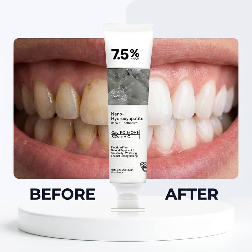 Aurenza Shop natural Risen toothpaste for sensitive teeth, showing a tube of toothpaste on a clean white background.