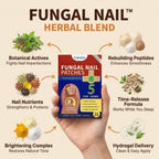 Aurenza Shop Repair Nail and Stop Yellow Fungus Fungus Premium Patch applied to a toenail for fungal treatment.