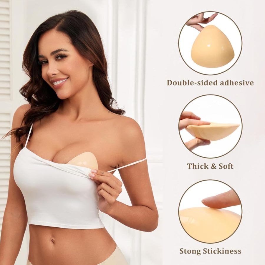 Aurenza Shop ShapeSecure™ double-sided boost pads with contoured shape and soft padding for enhanced support and comfort.