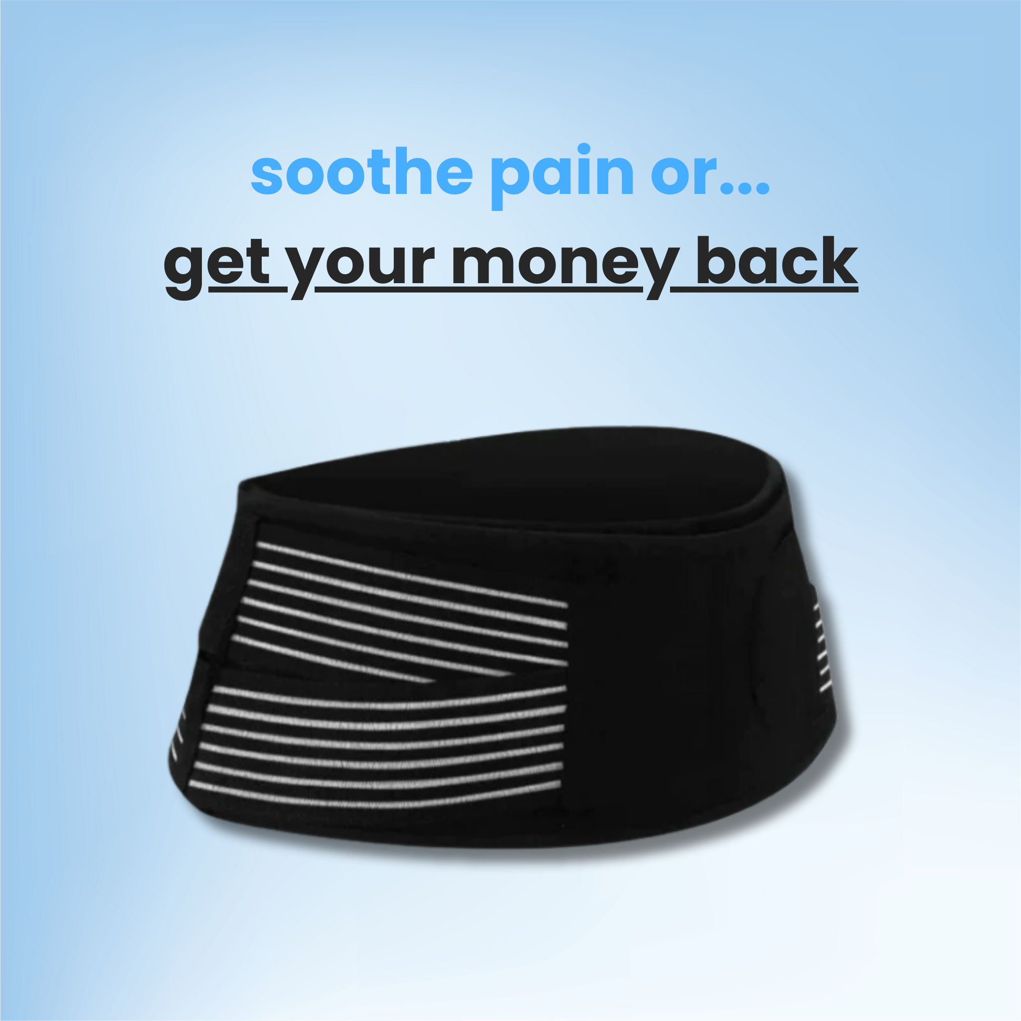 Aurenza Shop Therava™ Back Support Belt shown wrapped around a person's waist for lumbar support and posture improvement.