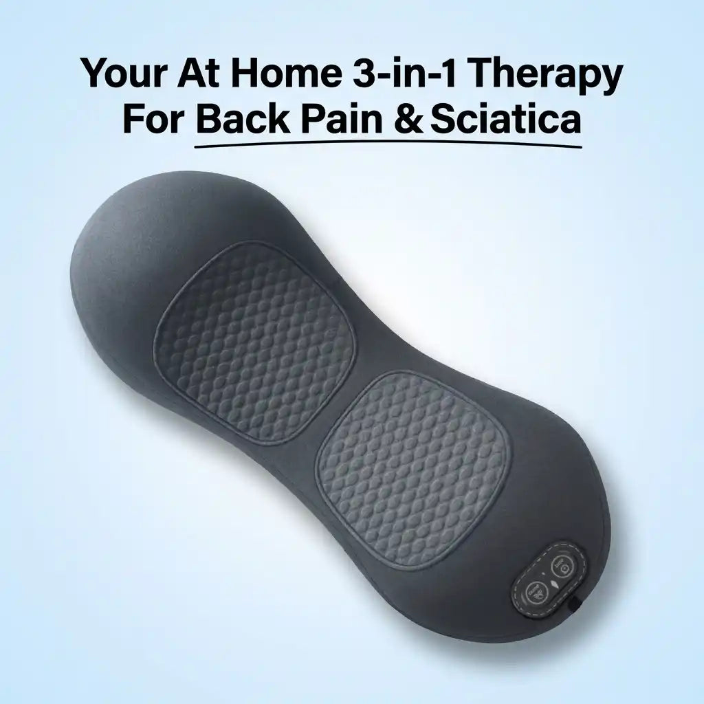 Aurenza Shop Triple Action Massager with multiple massage heads and ergonomic handle for relaxing muscle relief.