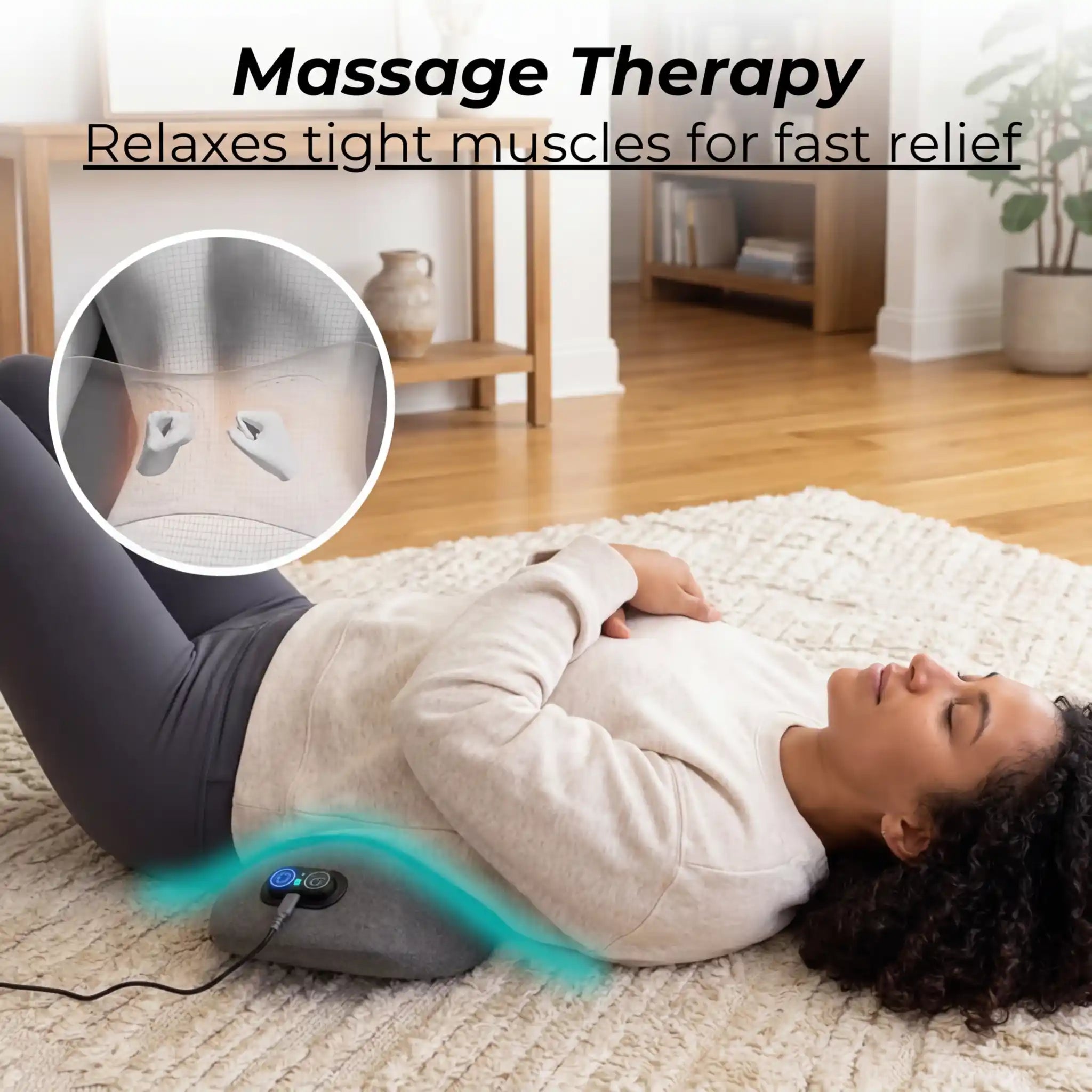Aurenza Shop triple action massager with ergonomic handle and multiple massage heads for full-body relaxation.