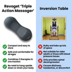 Aurenza Shop Triple Action Massager showing a handheld device with multiple massage heads for relaxing muscle therapy.