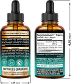 USDA Organic lymphatic drainage supplement by Aurenza Shop with echinacea, elderberry, and dandelion in a supplement bottle.