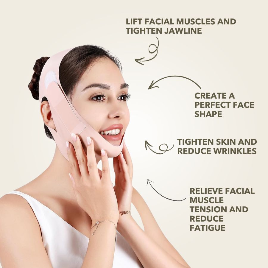 Reusable V-Lift Pro chin strap by Aurenza Shop for sculpted, toned jawline and facial contouring.