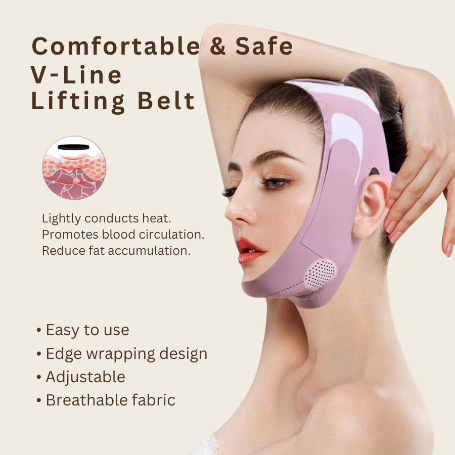 Aurenza V-Lift Pro reusable chin strap for sculpted and toned jawline, shown on a neutral background.