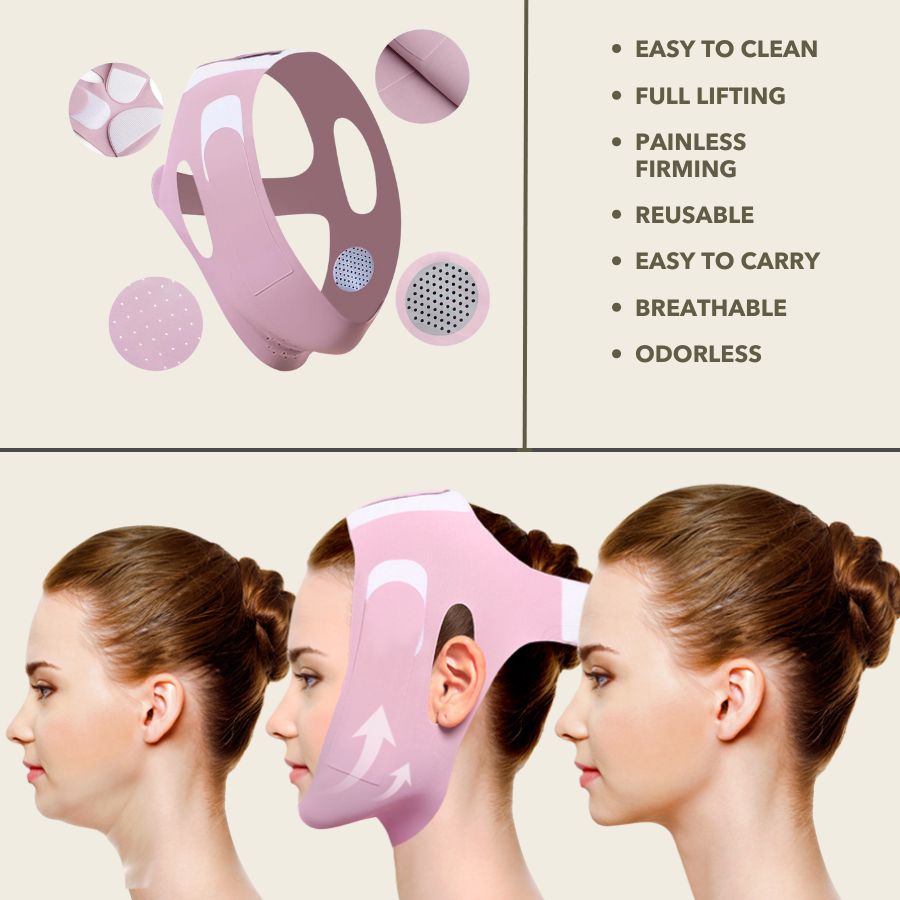 Reusable V-Lift Pro chin strap by Aurenza Shop for sculpted, toned jawline and facial contouring.